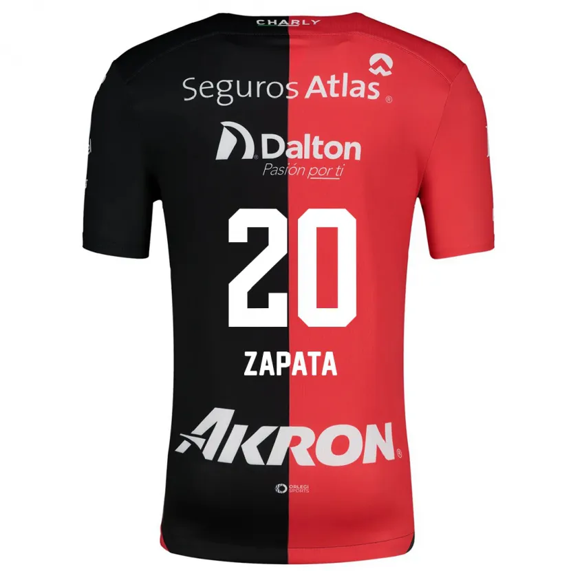 Danxen Kinder Juan Zapata #20 Rot Schwarz Heimtrikot Trikot 2024/25 T-Shirt Österreich