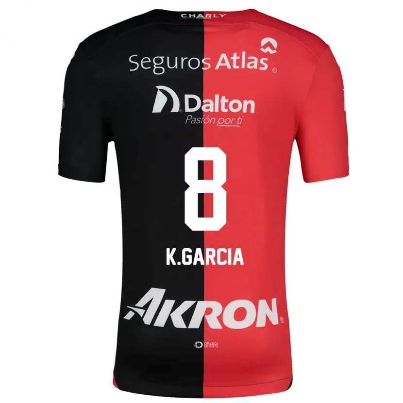 Danxen Kinder Karen García #8 Rot Schwarz Heimtrikot Trikot 2024/25 T-Shirt Österreich