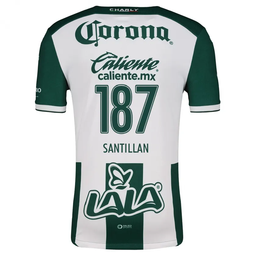 Danxen Kinder Emilio Santillán #187 Grün Weiß Heimtrikot Trikot 2024/25 T-Shirt Österreich