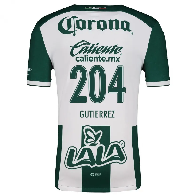 Danxen Kinder Gabriel Gutiérrez #204 Grün Weiß Heimtrikot Trikot 2024/25 T-Shirt Österreich