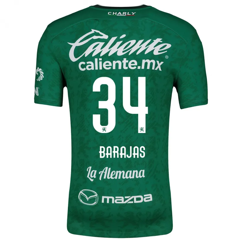 Danxen Kinder Víctor Barajas #34 Grün Weiß Heimtrikot Trikot 2024/25 T-Shirt Österreich
