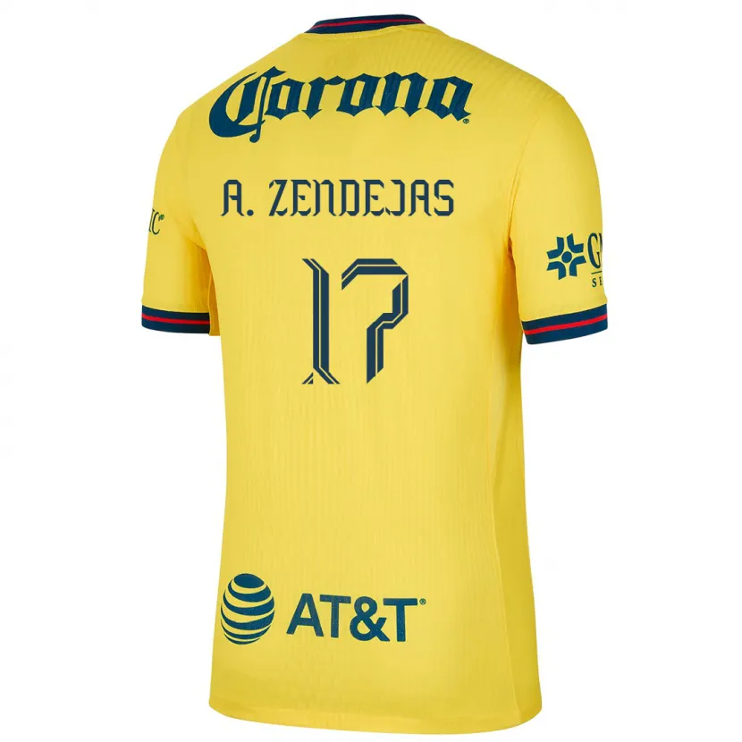 Danxen Kinder Álex Zendejas #17 Gelb Blau Heimtrikot Trikot 2024/25 T-Shirt Österreich