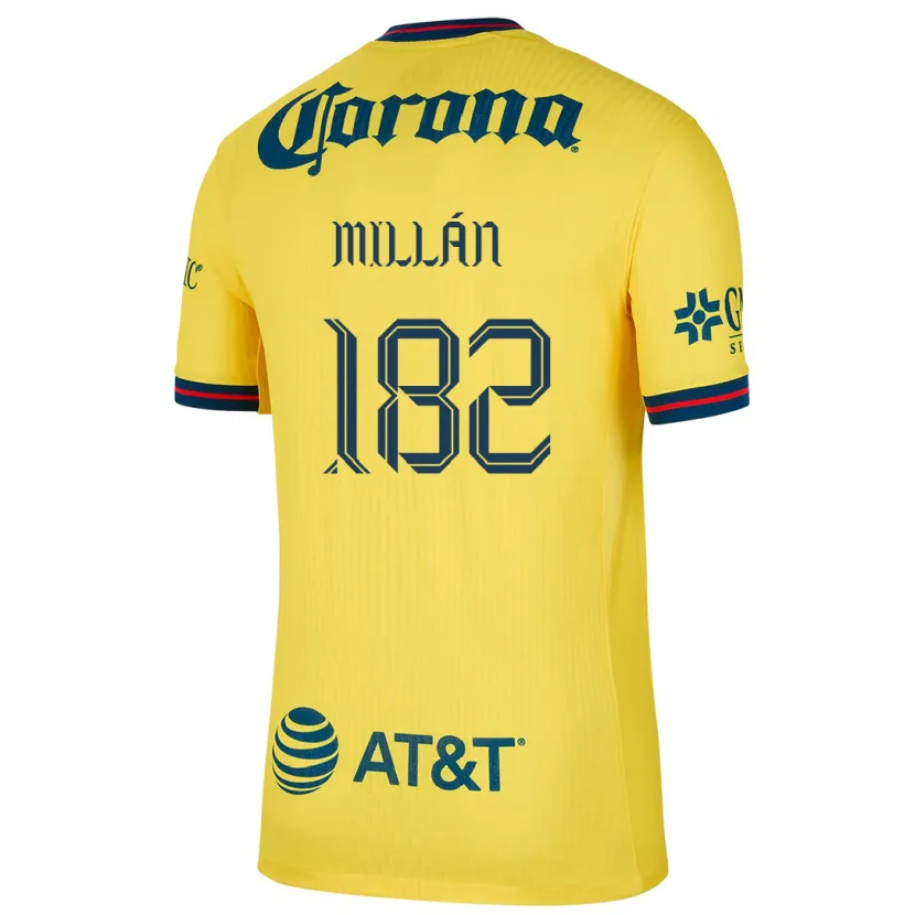 Danxen Kinder Daniel Millán #182 Gelb Blau Heimtrikot Trikot 2024/25 T-Shirt Österreich