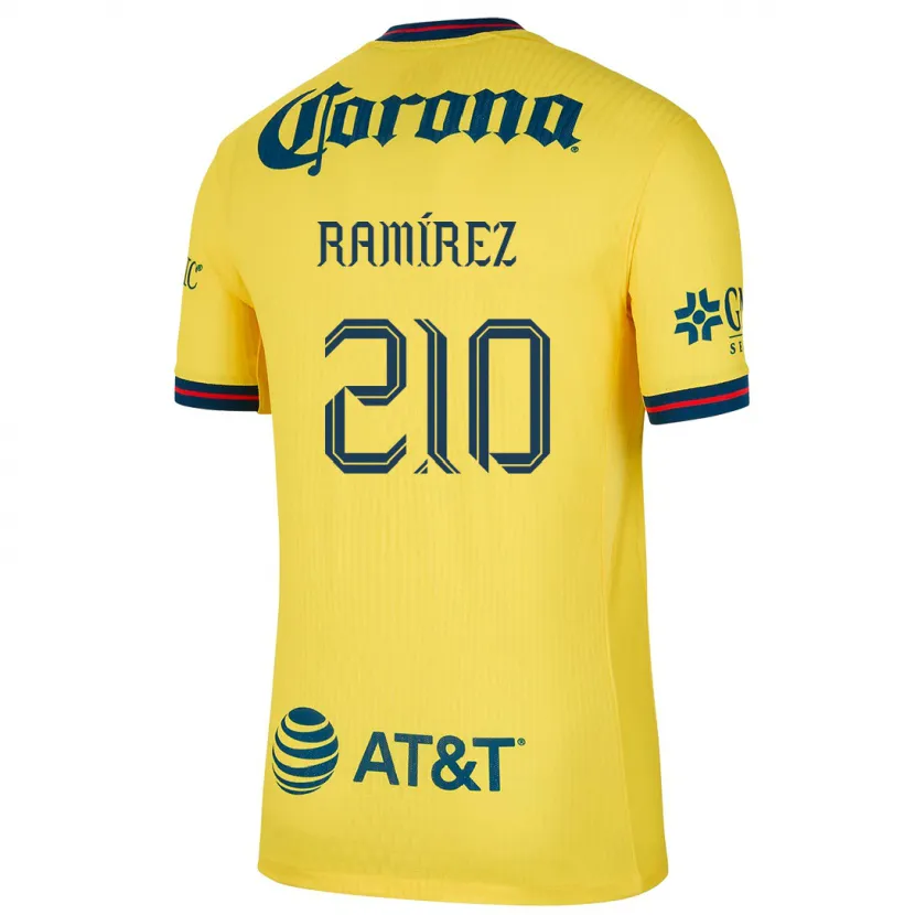 Danxen Kinder Miguel Ramírez #210 Gelb Blau Heimtrikot Trikot 2024/25 T-Shirt Österreich