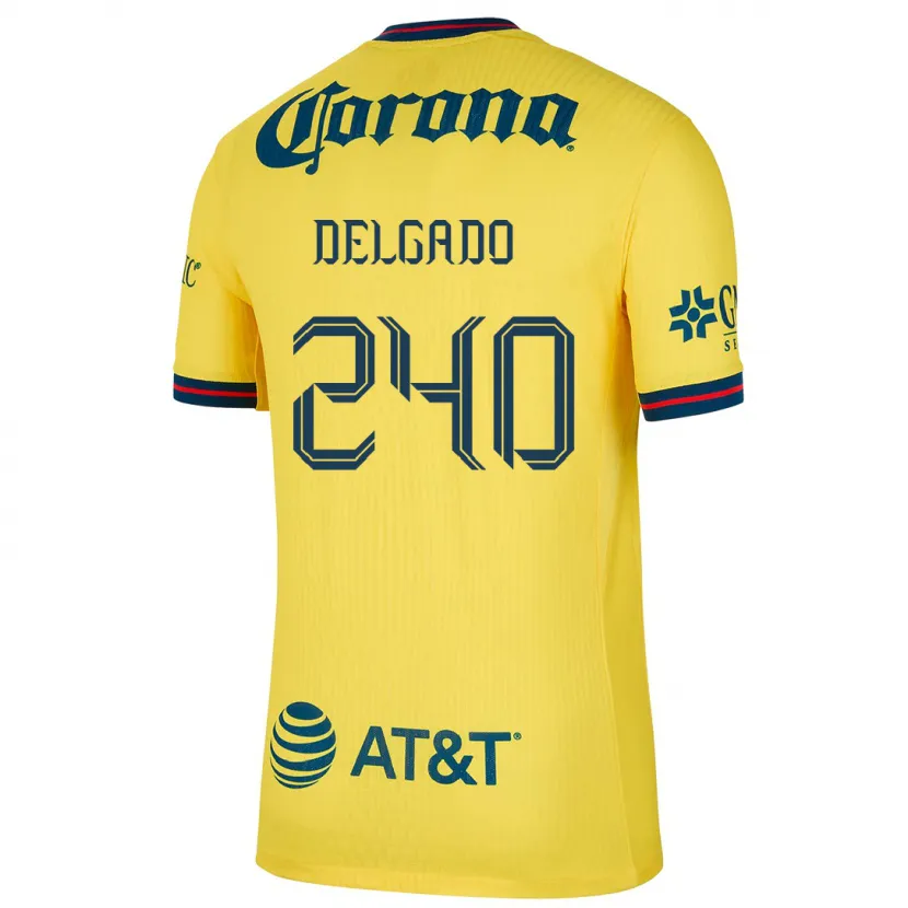 Danxen Kinder Gael Delgado #240 Gelb Blau Heimtrikot Trikot 2024/25 T-Shirt Österreich