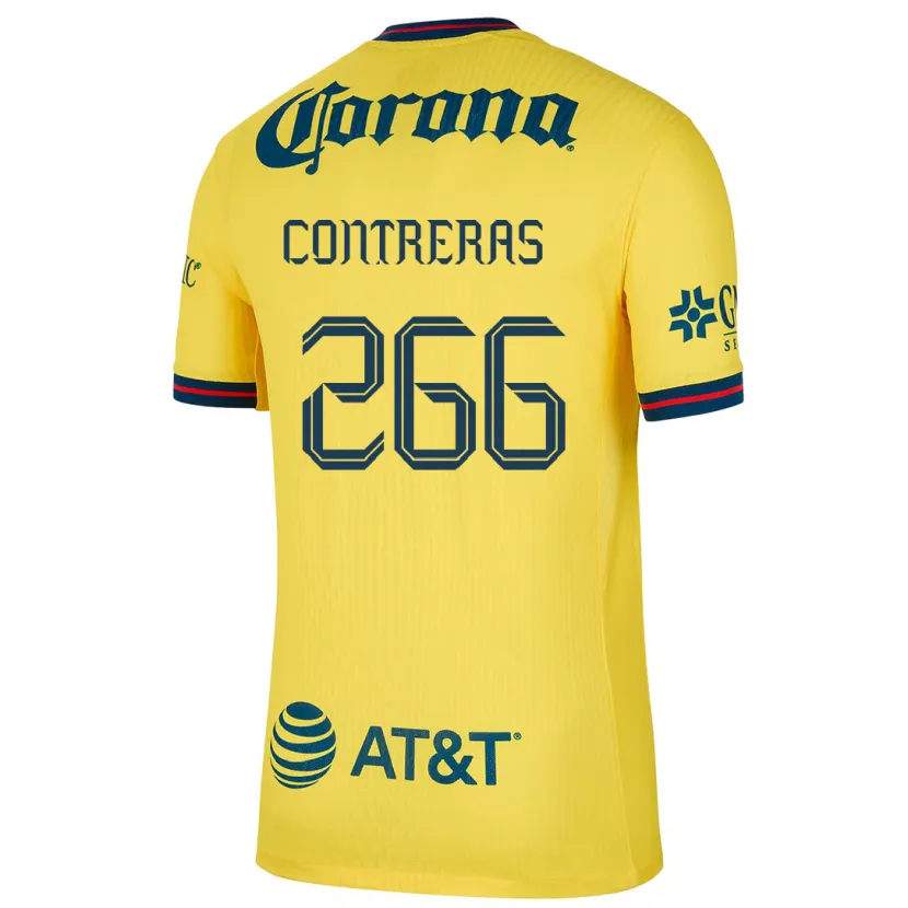 Danxen Kinder Ángel Contreras #266 Gelb Blau Heimtrikot Trikot 2024/25 T-Shirt Österreich