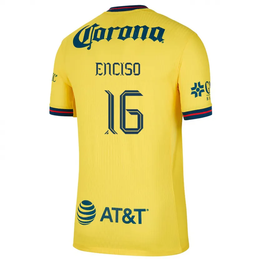 Danxen Kinder Sabrina Enciso #16 Gelb Blau Heimtrikot Trikot 2024/25 T-Shirt Österreich