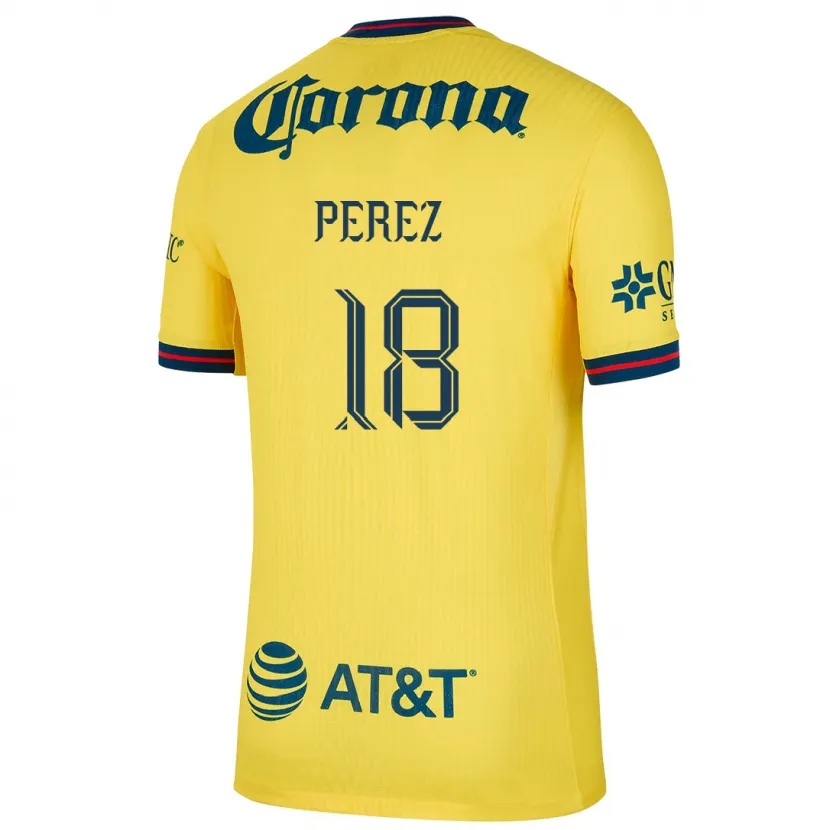 Danxen Kinder Amanda Perez #18 Gelb Blau Heimtrikot Trikot 2024/25 T-Shirt Österreich