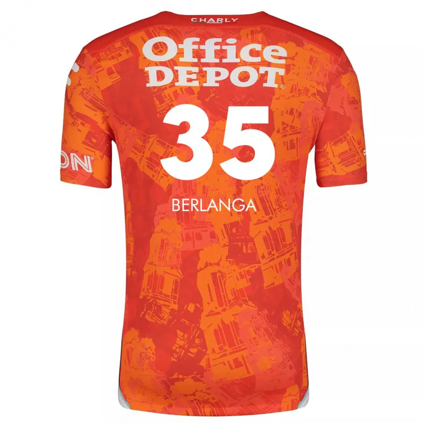 Danxen Kinder Jorge Berlanga #35 Orange Weiß Auswärtstrikot Trikot 2024/25 T-Shirt Österreich