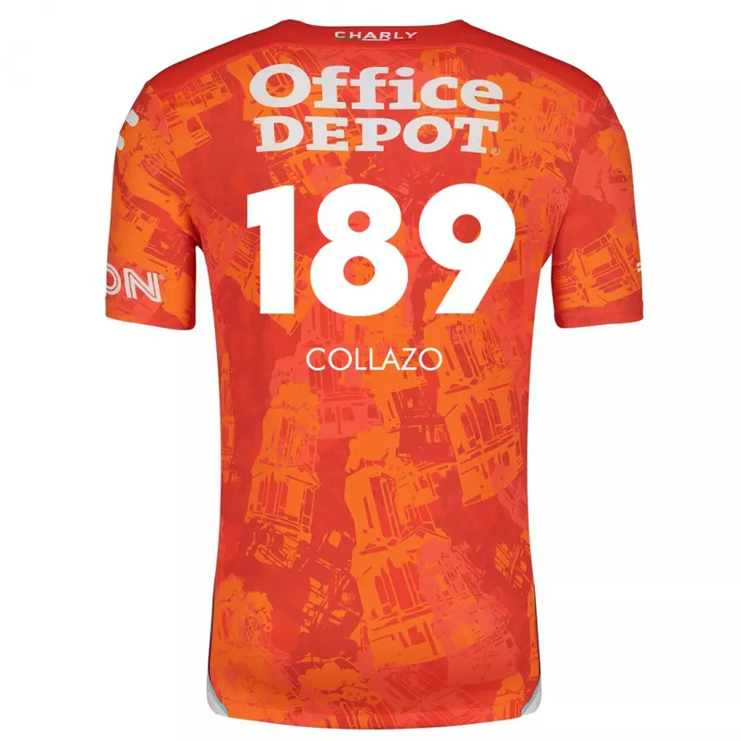 Danxen Kinder David Collazo #189 Orange Weiß Auswärtstrikot Trikot 2024/25 T-Shirt Österreich