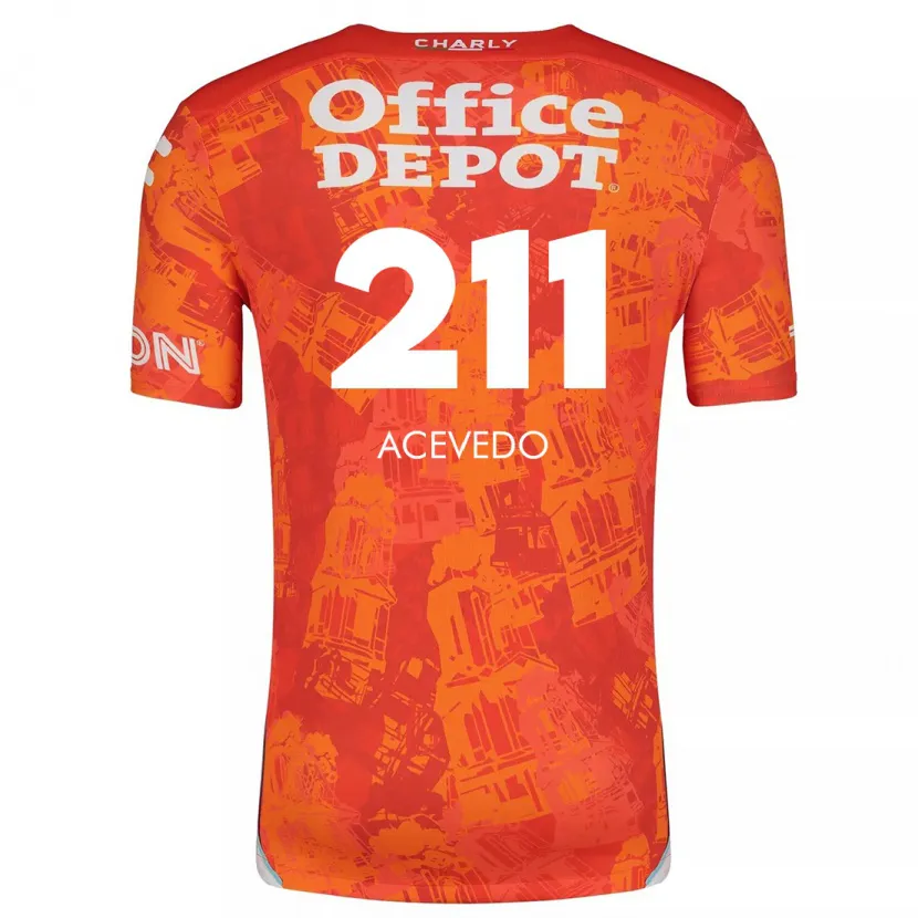 Danxen Kinder Gerardo Acevedo #211 Orange Weiß Auswärtstrikot Trikot 2024/25 T-Shirt Österreich
