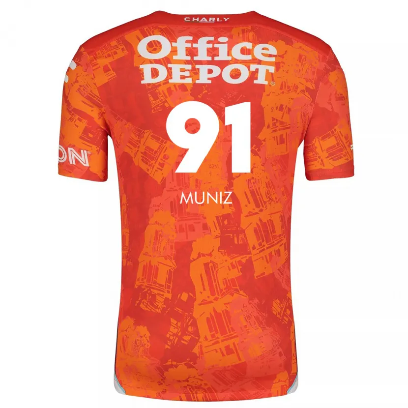 Danxen Kinder Brandon Muñiz #91 Orange Weiß Auswärtstrikot Trikot 2024/25 T-Shirt Österreich