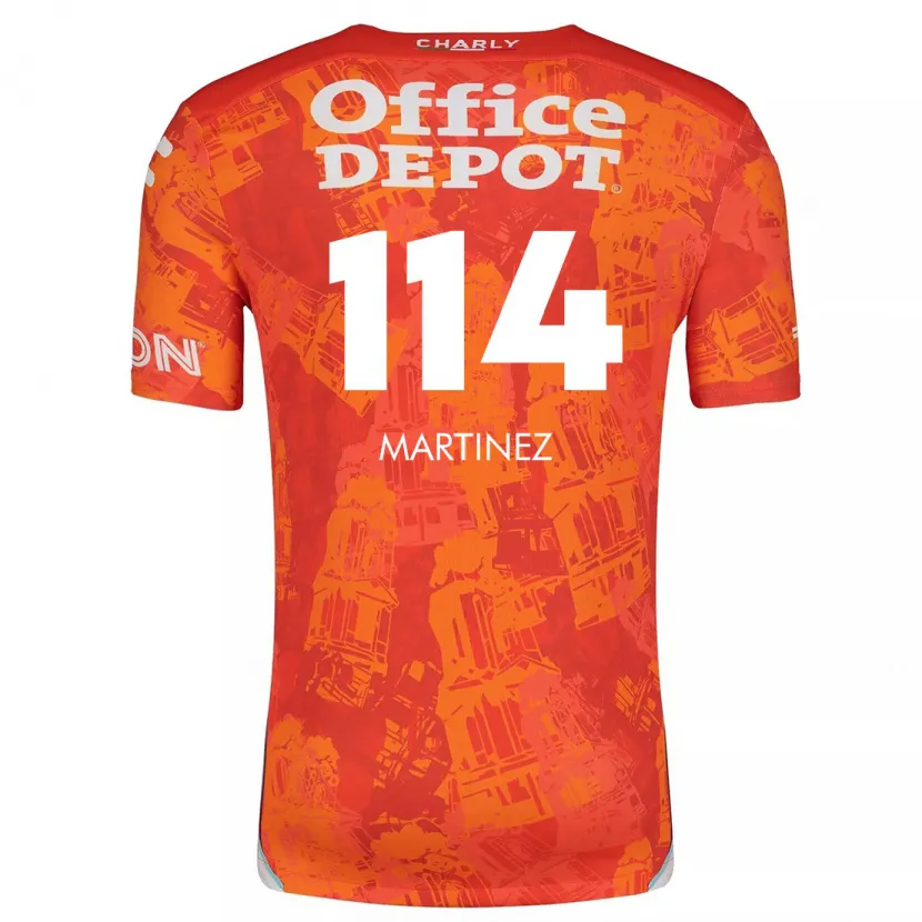 Danxen Kinder Jesús Martínez #114 Orange Weiß Auswärtstrikot Trikot 2024/25 T-Shirt Österreich