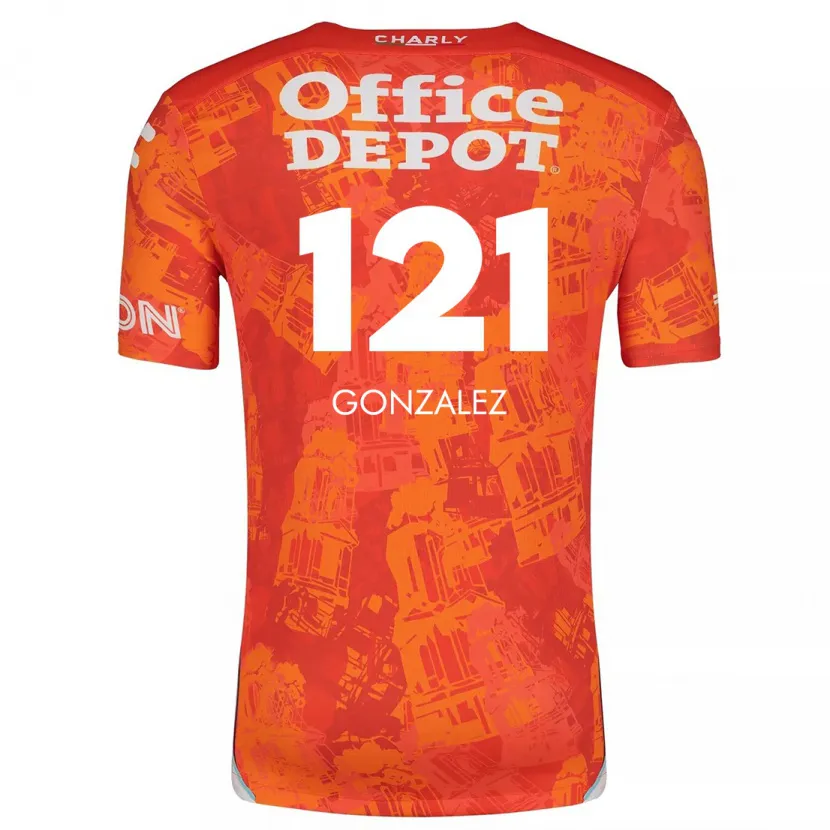 Danxen Kinder Cristian González #121 Orange Weiß Auswärtstrikot Trikot 2024/25 T-Shirt Österreich