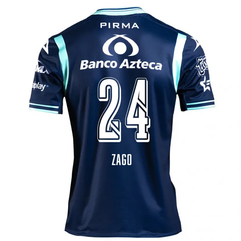 Danxen Kinder Diego Zago #24 Navy Blau Auswärtstrikot Trikot 2024/25 T-Shirt Österreich
