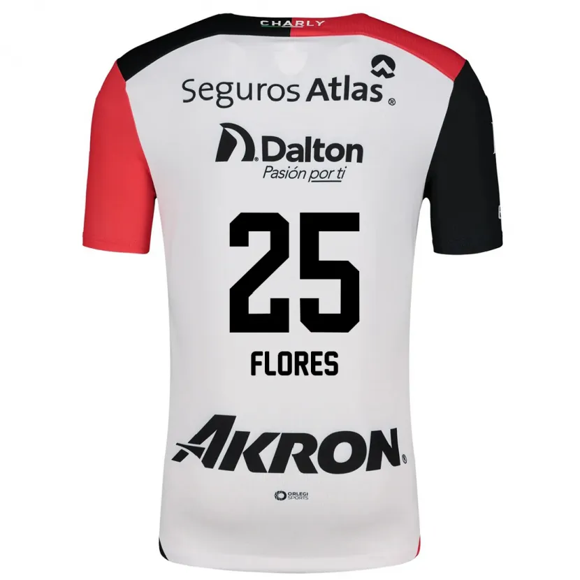 Danxen Kinder Leonardo Flores #25 Weiß Rot Schwarz Auswärtstrikot Trikot 2024/25 T-Shirt Österreich
