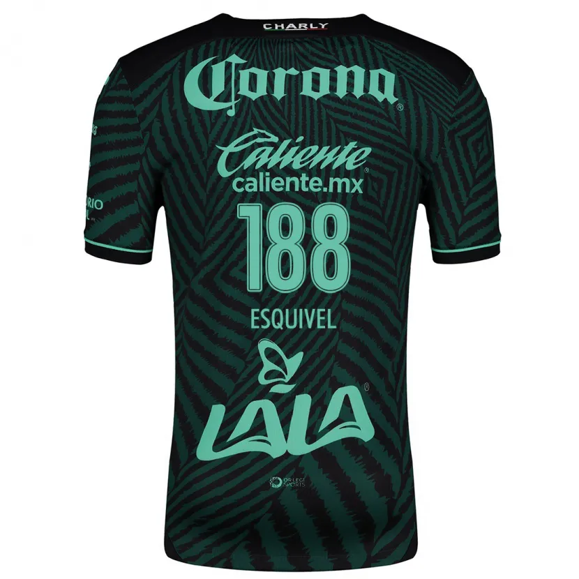 Danxen Kinder Bruno Esquivel #188 Schwarz Grün Auswärtstrikot Trikot 2024/25 T-Shirt Österreich