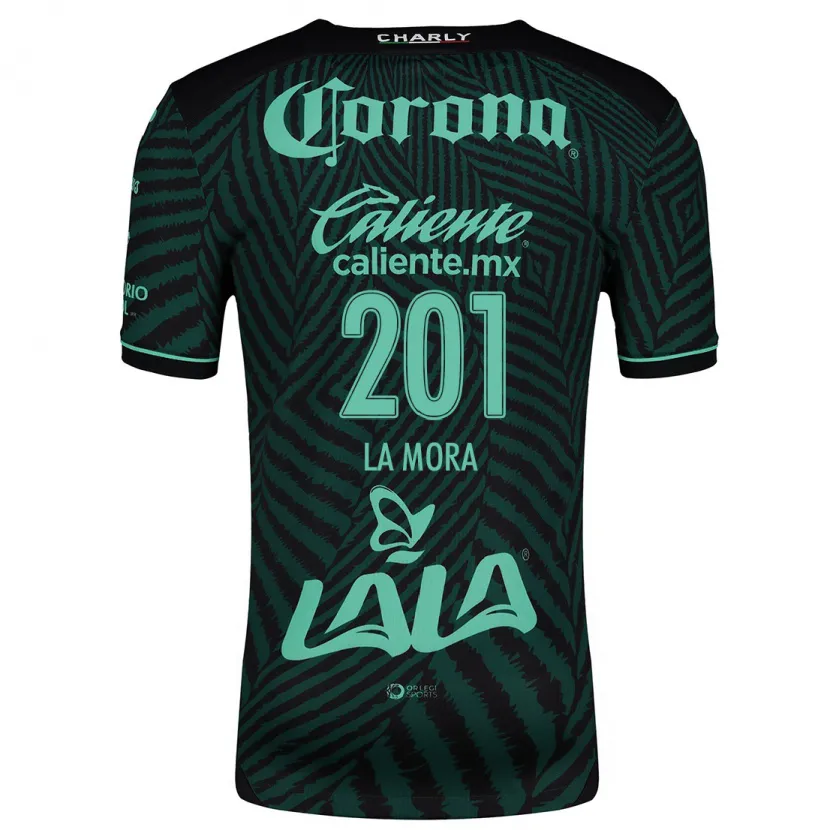Danxen Kinder Luis De La Mora #201 Schwarz Grün Auswärtstrikot Trikot 2024/25 T-Shirt Österreich