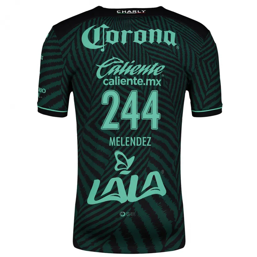 Danxen Kinder Carlos Meléndez #244 Schwarz Grün Auswärtstrikot Trikot 2024/25 T-Shirt Österreich