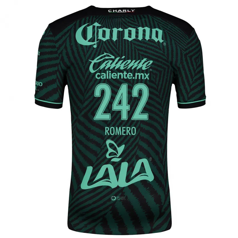 Danxen Kinder Ángel Romero #242 Schwarz Grün Auswärtstrikot Trikot 2024/25 T-Shirt Österreich
