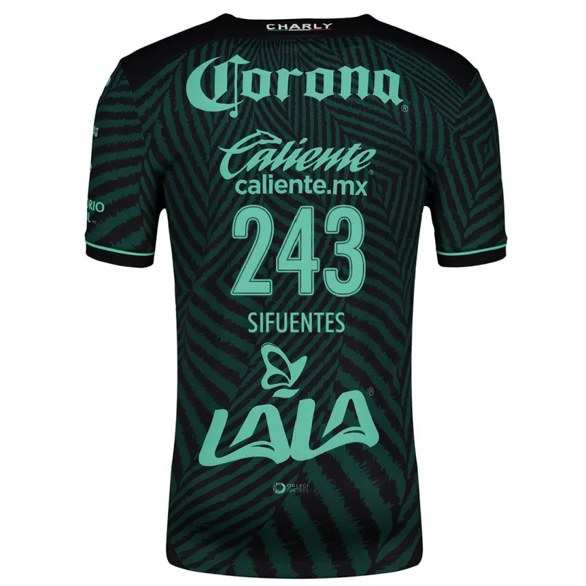 Danxen Kinder José Sifuentes #243 Schwarz Grün Auswärtstrikot Trikot 2024/25 T-Shirt Österreich
