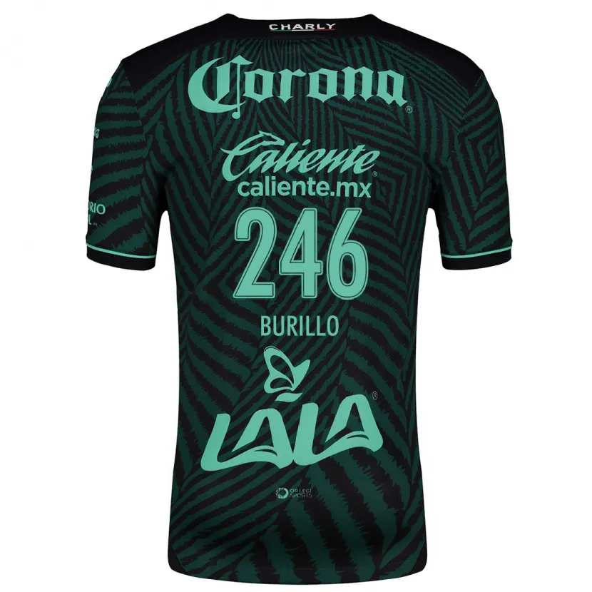 Danxen Kinder Juan Burillo #246 Schwarz Grün Auswärtstrikot Trikot 2024/25 T-Shirt Österreich