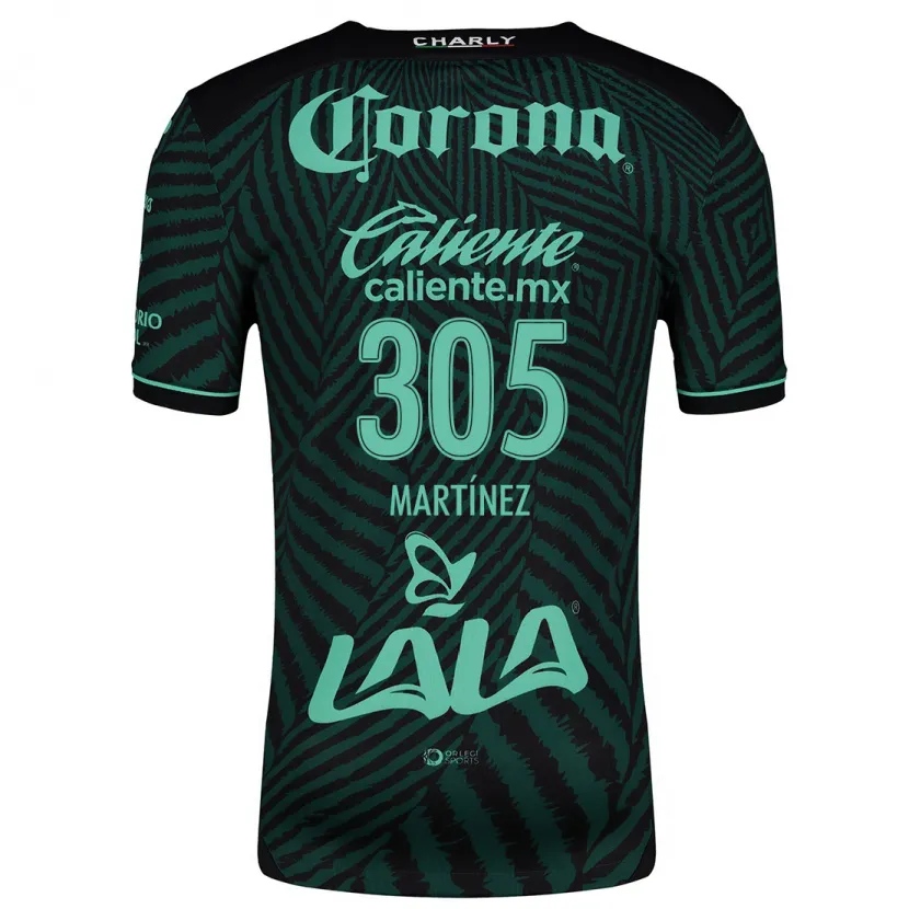Danxen Kinder Cristian Martínez #305 Schwarz Grün Auswärtstrikot Trikot 2024/25 T-Shirt Österreich