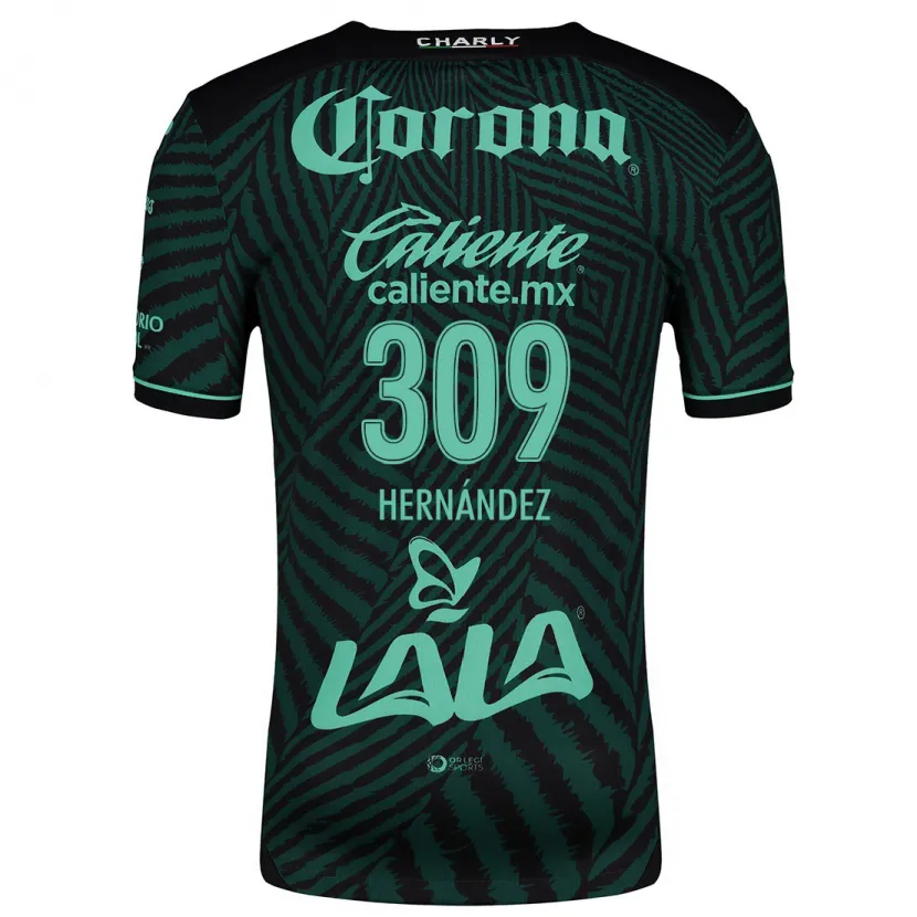 Danxen Kinder Julio Hernández #309 Schwarz Grün Auswärtstrikot Trikot 2024/25 T-Shirt Österreich
