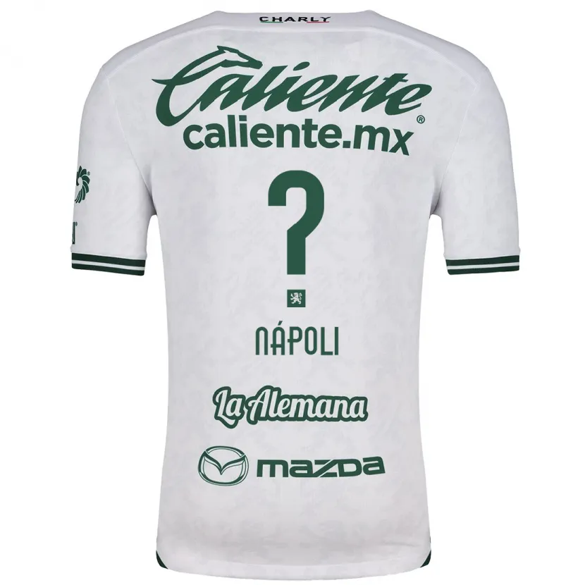 Danxen Kinder Gonzalo Nápoli #0 Weiß Grün Auswärtstrikot Trikot 2024/25 T-Shirt Österreich