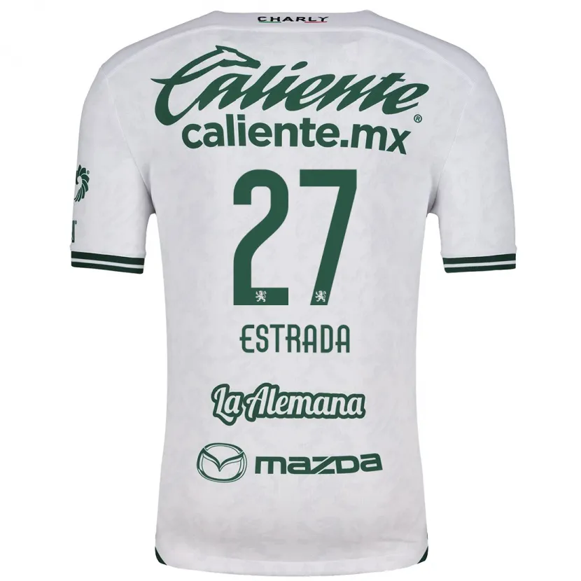 Danxen Kinder Ángel Estrada #27 Weiß Grün Auswärtstrikot Trikot 2024/25 T-Shirt Österreich