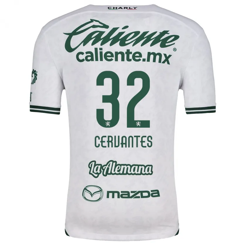 Danxen Kinder Luis Cervantes #32 Weiß Grün Auswärtstrikot Trikot 2024/25 T-Shirt Österreich