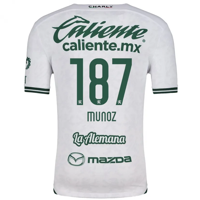 Danxen Kinder Diego Muñoz #187 Weiß Grün Auswärtstrikot Trikot 2024/25 T-Shirt Österreich