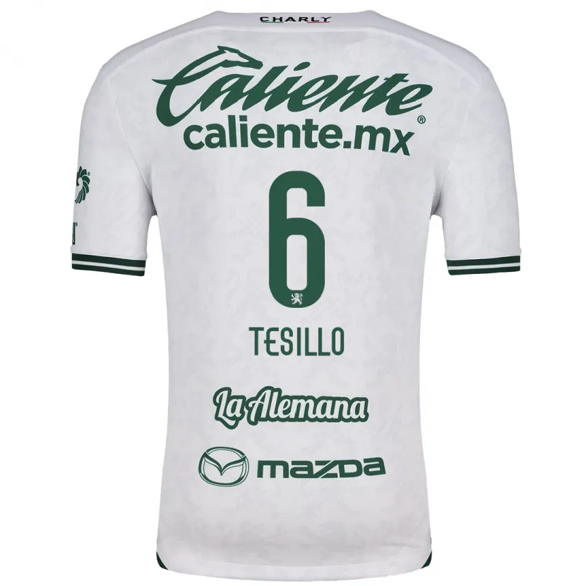 Danxen Kinder William Tesillo #6 Weiß Grün Auswärtstrikot Trikot 2024/25 T-Shirt Österreich