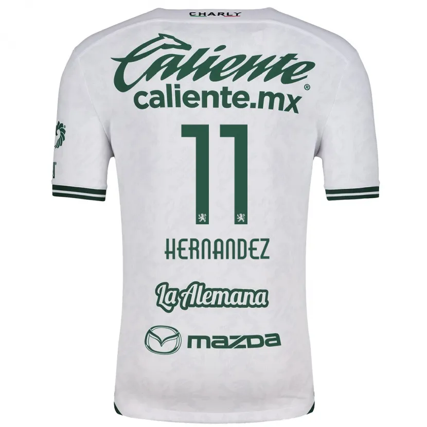 Danxen Kinder Elías Hernández #11 Weiß Grün Auswärtstrikot Trikot 2024/25 T-Shirt Österreich