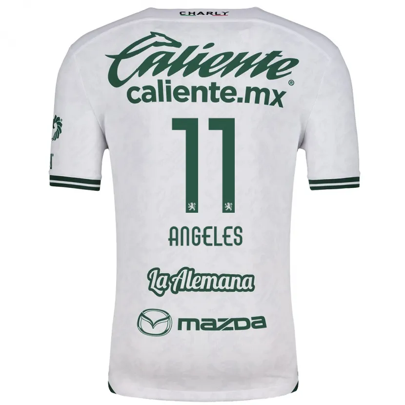 Danxen Kinder Lizbeth Ángeles #11 Weiß Grün Auswärtstrikot Trikot 2024/25 T-Shirt Österreich