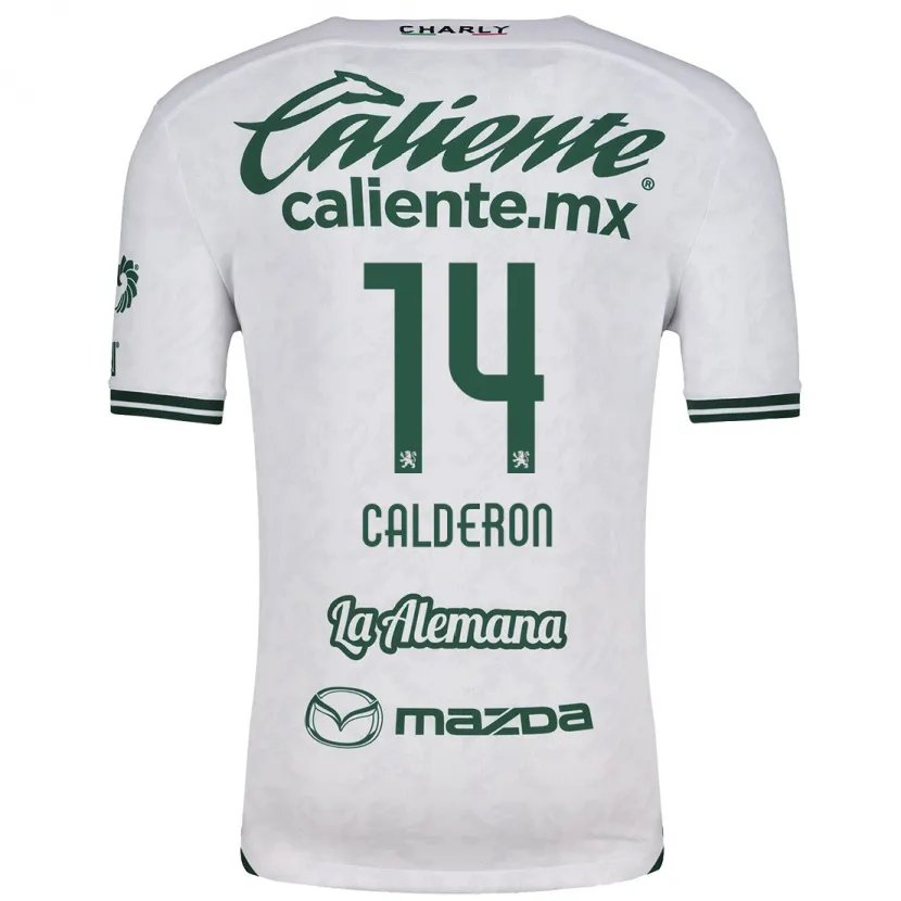 Danxen Kinder Daniela Calderón #14 Weiß Grün Auswärtstrikot Trikot 2024/25 T-Shirt Österreich