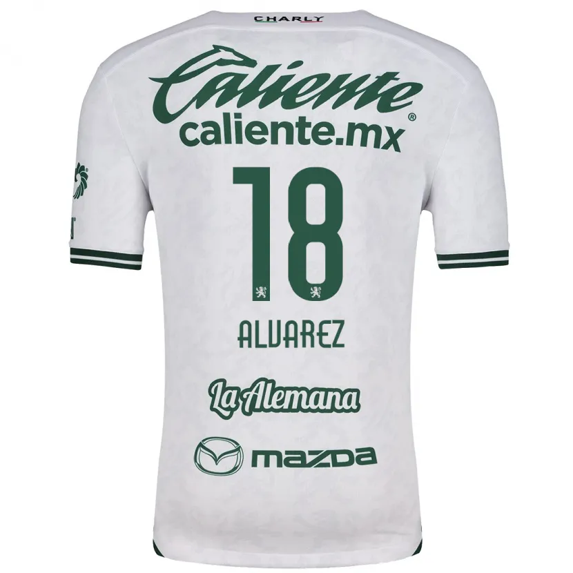 Danxen Kinder Yazmin Álvarez #18 Weiß Grün Auswärtstrikot Trikot 2024/25 T-Shirt Österreich