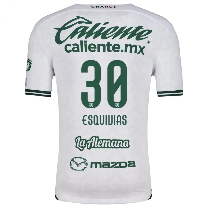 Danxen Kinder Isabela Esquivias #30 Weiß Grün Auswärtstrikot Trikot 2024/25 T-Shirt Österreich