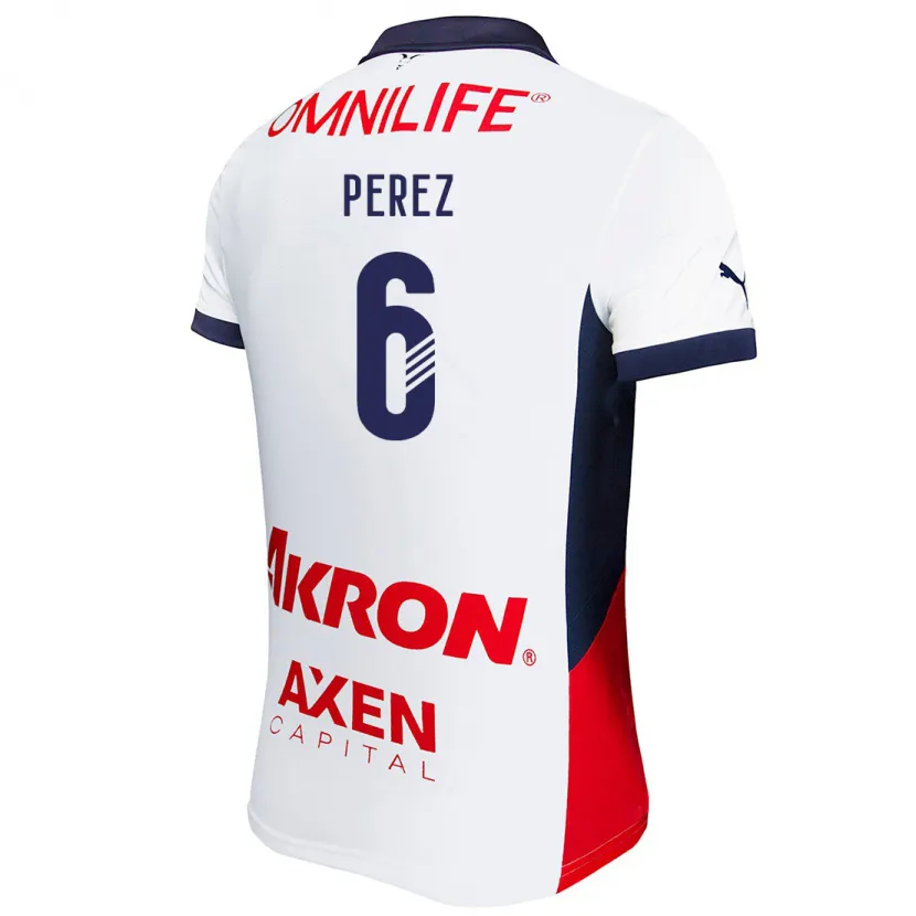 Danxen Kinder Pável Pérez #6 Weiß Rot Blau Auswärtstrikot Trikot 2024/25 T-Shirt Österreich