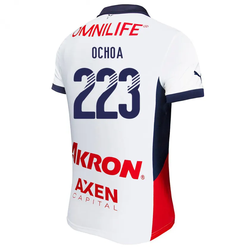 Danxen Kinder Diego Ochoa #223 Weiß Rot Blau Auswärtstrikot Trikot 2024/25 T-Shirt Österreich