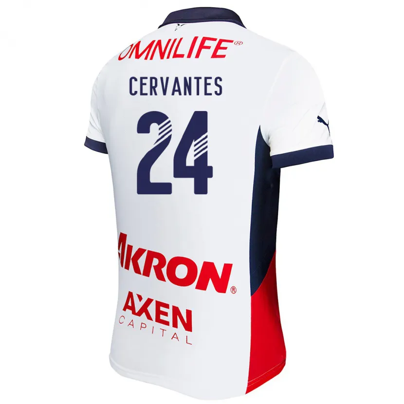 Danxen Kinder Alicia Cervantes #24 Weiß Rot Blau Auswärtstrikot Trikot 2024/25 T-Shirt Österreich