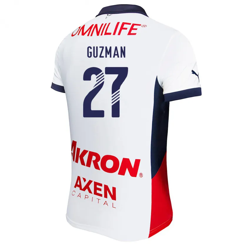 Danxen Kinder Kinberly Guzmán #27 Weiß Rot Blau Auswärtstrikot Trikot 2024/25 T-Shirt Österreich