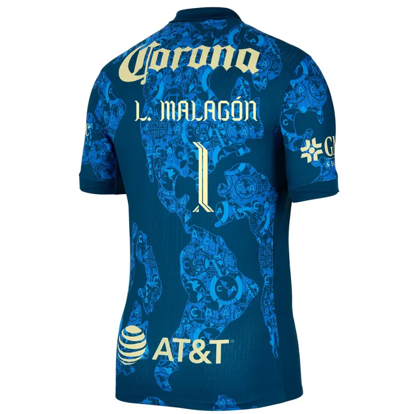 Danxen Kinder Luis Malagón #1 Blau Gelb Auswärtstrikot Trikot 2024/25 T-Shirt Österreich