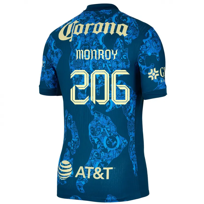 Danxen Kinder Diego Monroy #206 Blau Gelb Auswärtstrikot Trikot 2024/25 T-Shirt Österreich