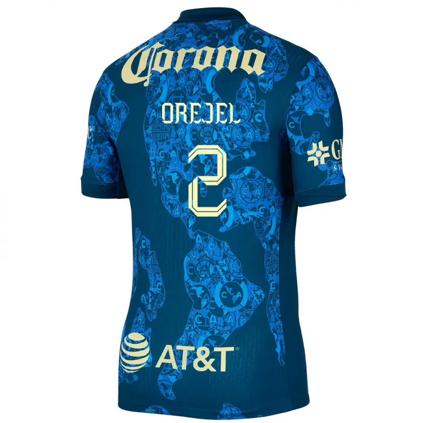 Danxen Kinder Jocelyn Orejel #2 Blau Gelb Auswärtstrikot Trikot 2024/25 T-Shirt Österreich