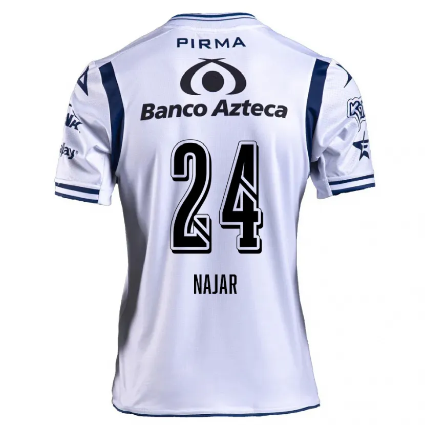 Danxen Herren Ivonne Najar #24 Weiß Marineblau Heimtrikot Trikot 2024/25 T-Shirt Österreich