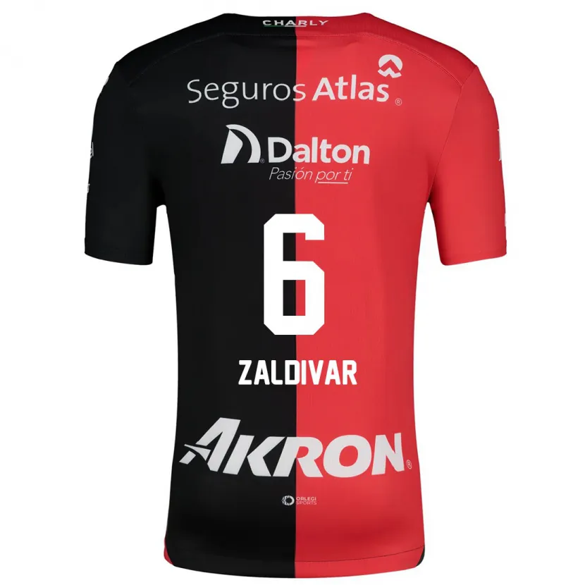 Danxen Herren Édgar Zaldívar #6 Rot Schwarz Heimtrikot Trikot 2024/25 T-Shirt Österreich