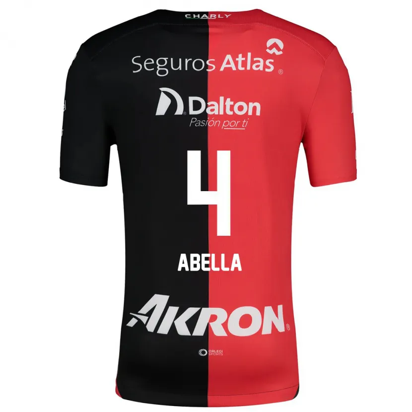 Danxen Herren José Abella #4 Rot Schwarz Heimtrikot Trikot 2024/25 T-Shirt Österreich
