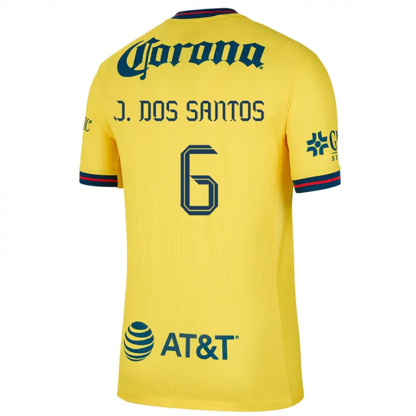 Danxen Herren Jonathan Dos Santos #6 Gelb Blau Heimtrikot Trikot 2024/25 T-Shirt Österreich