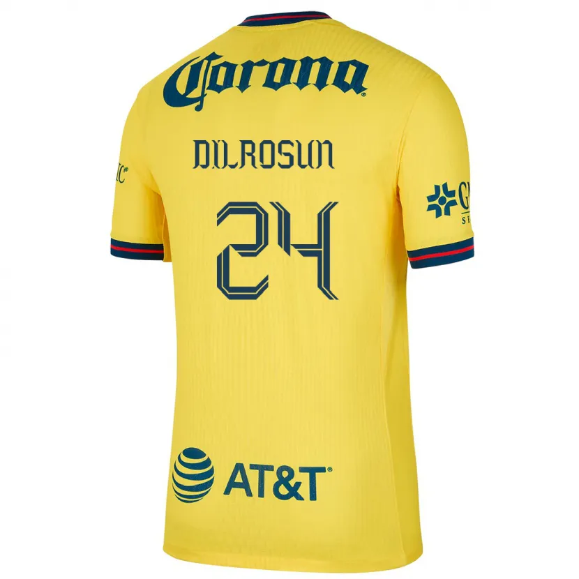 Danxen Herren Javairô Dilrosun #24 Gelb Blau Heimtrikot Trikot 2024/25 T-Shirt Österreich